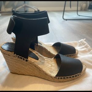 Vince Espadrilles Wedge Leather Sandals